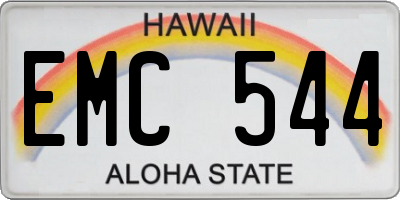 HI license plate EMC544