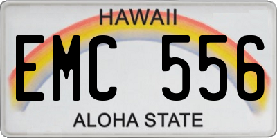 HI license plate EMC556