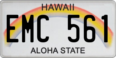 HI license plate EMC561