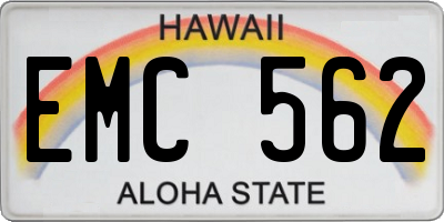 HI license plate EMC562