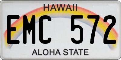 HI license plate EMC572