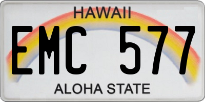 HI license plate EMC577