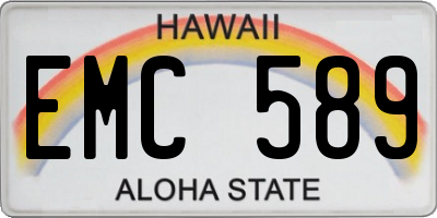 HI license plate EMC589