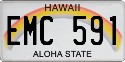 HI license plate EMC591