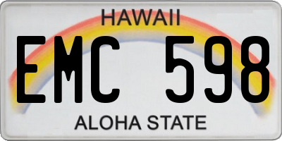 HI license plate EMC598