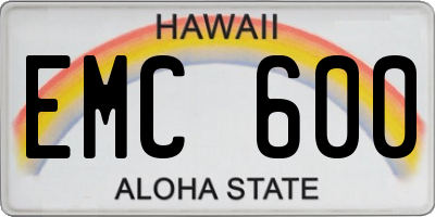 HI license plate EMC600