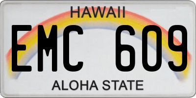 HI license plate EMC609