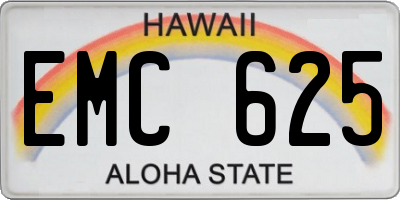 HI license plate EMC625