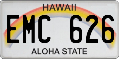 HI license plate EMC626