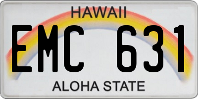 HI license plate EMC631