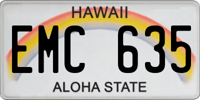 HI license plate EMC635