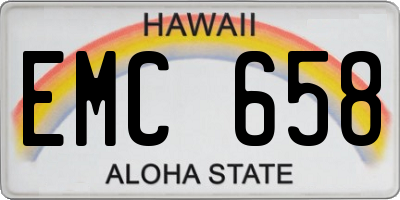 HI license plate EMC658