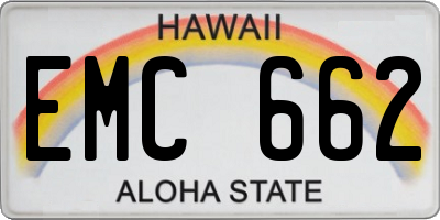 HI license plate EMC662
