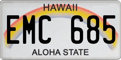 HI license plate EMC685