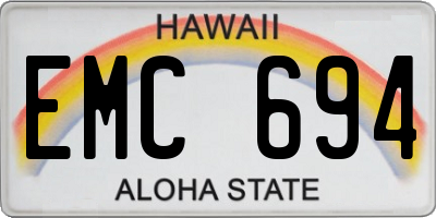HI license plate EMC694