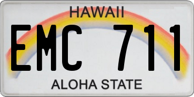 HI license plate EMC711