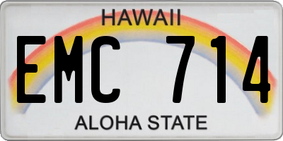 HI license plate EMC714