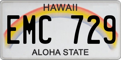 HI license plate EMC729