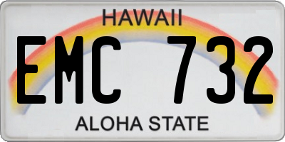 HI license plate EMC732