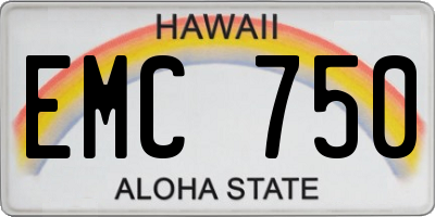 HI license plate EMC750