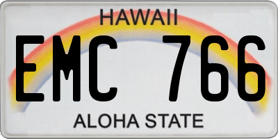 HI license plate EMC766