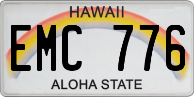 HI license plate EMC776