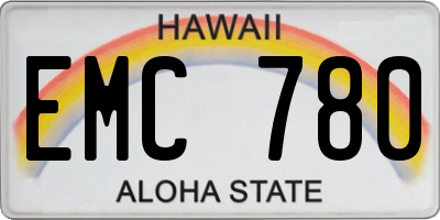 HI license plate EMC780