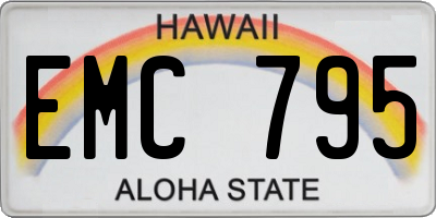 HI license plate EMC795