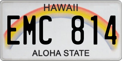 HI license plate EMC814