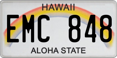 HI license plate EMC848