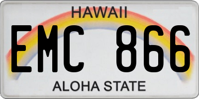 HI license plate EMC866