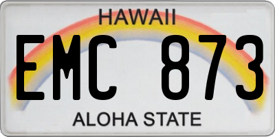 HI license plate EMC873