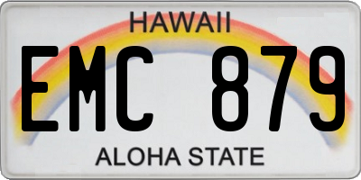 HI license plate EMC879