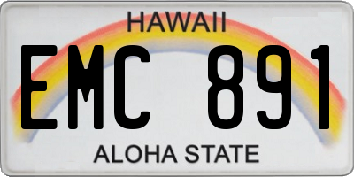 HI license plate EMC891