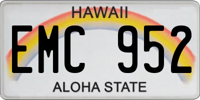 HI license plate EMC952