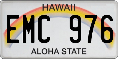 HI license plate EMC976