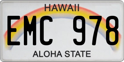 HI license plate EMC978