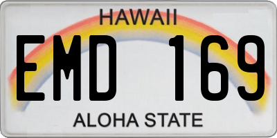 HI license plate EMD169