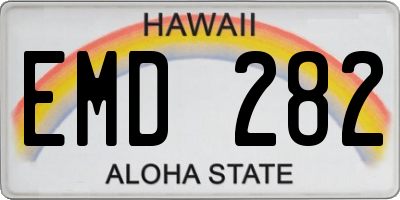 HI license plate EMD282