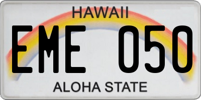 HI license plate EME050