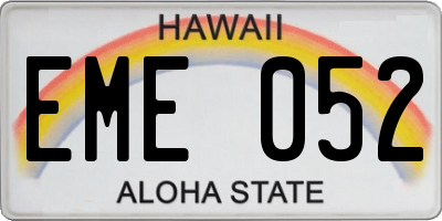 HI license plate EME052