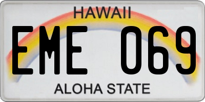 HI license plate EME069