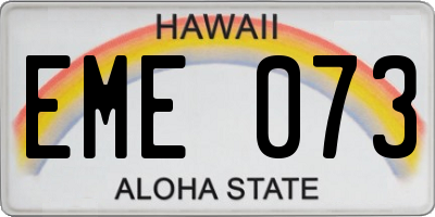 HI license plate EME073