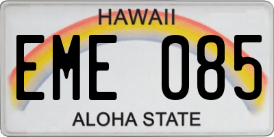 HI license plate EME085