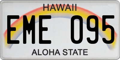 HI license plate EME095