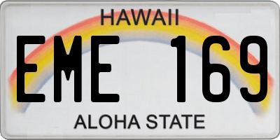 HI license plate EME169