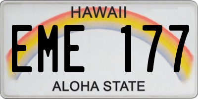 HI license plate EME177