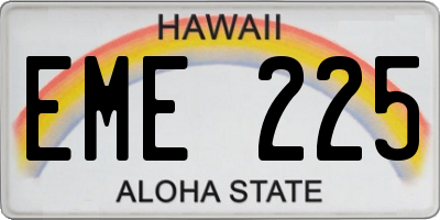 HI license plate EME225