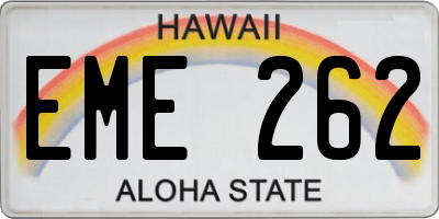 HI license plate EME262