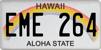 HI license plate EME264